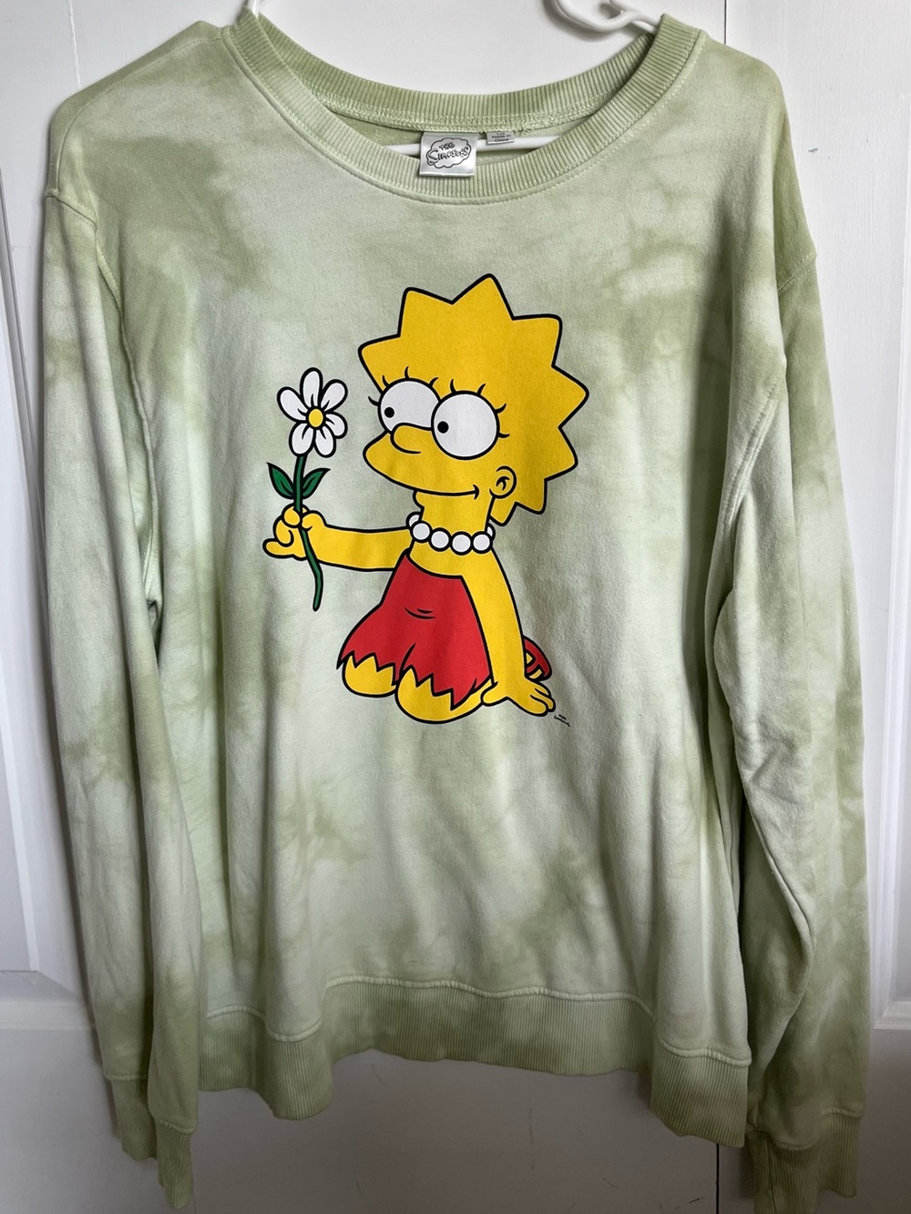 The Simpsons Lisa Simpson Graphic sweatshirt - Light Green tie dye
